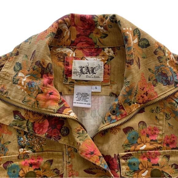 Via Penny Lane Reworked Apparel | TLC 90’s Graphic Custom Floral Jacket Small - Picture 3 of 8